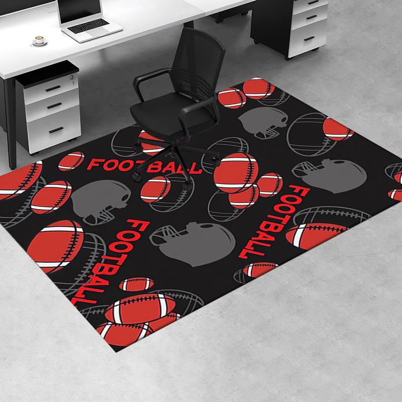 Office Carpet: Football Patterned Sofa Rug for Chair Protectiona023