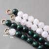 Новый аксессуар для женской сумки, белый, зеленый, часть из акриловой смолы, роскошный браслет из бисера ручной работы, женский сменный браслет с ручкой для сумки, обруч