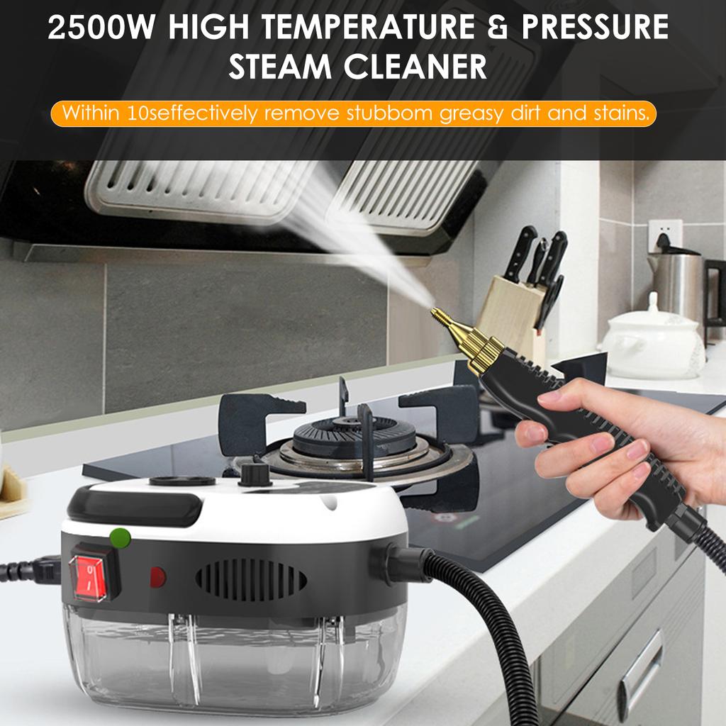 2500W Portable Handheld Steam Cleaner High Temperature Pressurized Steam Cleaning Machine with 3pcs