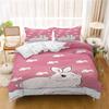 Мультяшный кролик пододеяльник аниме роскошный постельный комплект детский класс А с принтом размер queen домашний современный