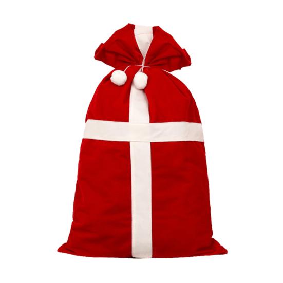 Рождественский бархатный мешок Санты с кулиской, красный мешок для подарков Санты, большой мешок для упаковки подарков для рождественского подарка, принадлежность для вечеринки