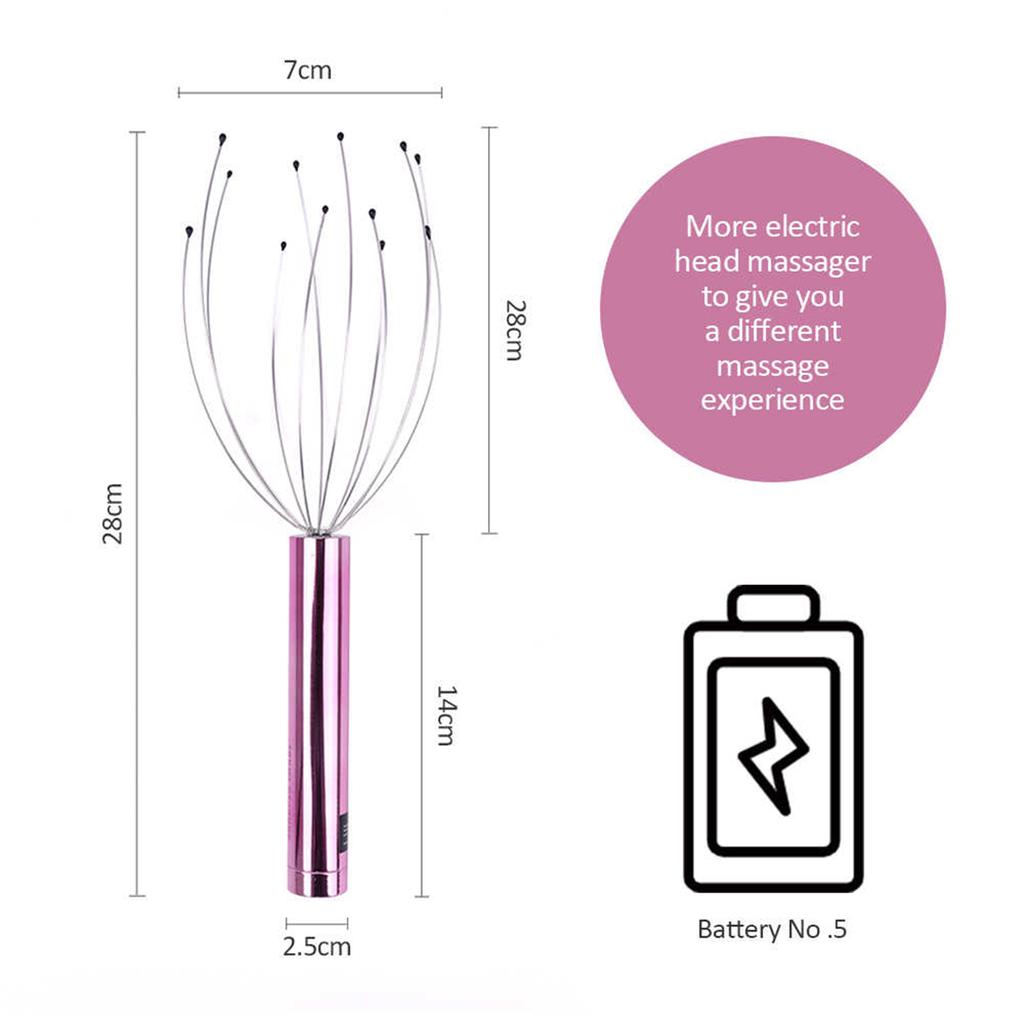 Электрический массажер для кожи головы, портативный массажер для скребка для головы, ручной скребок для головы, расслабляющий кожу головы