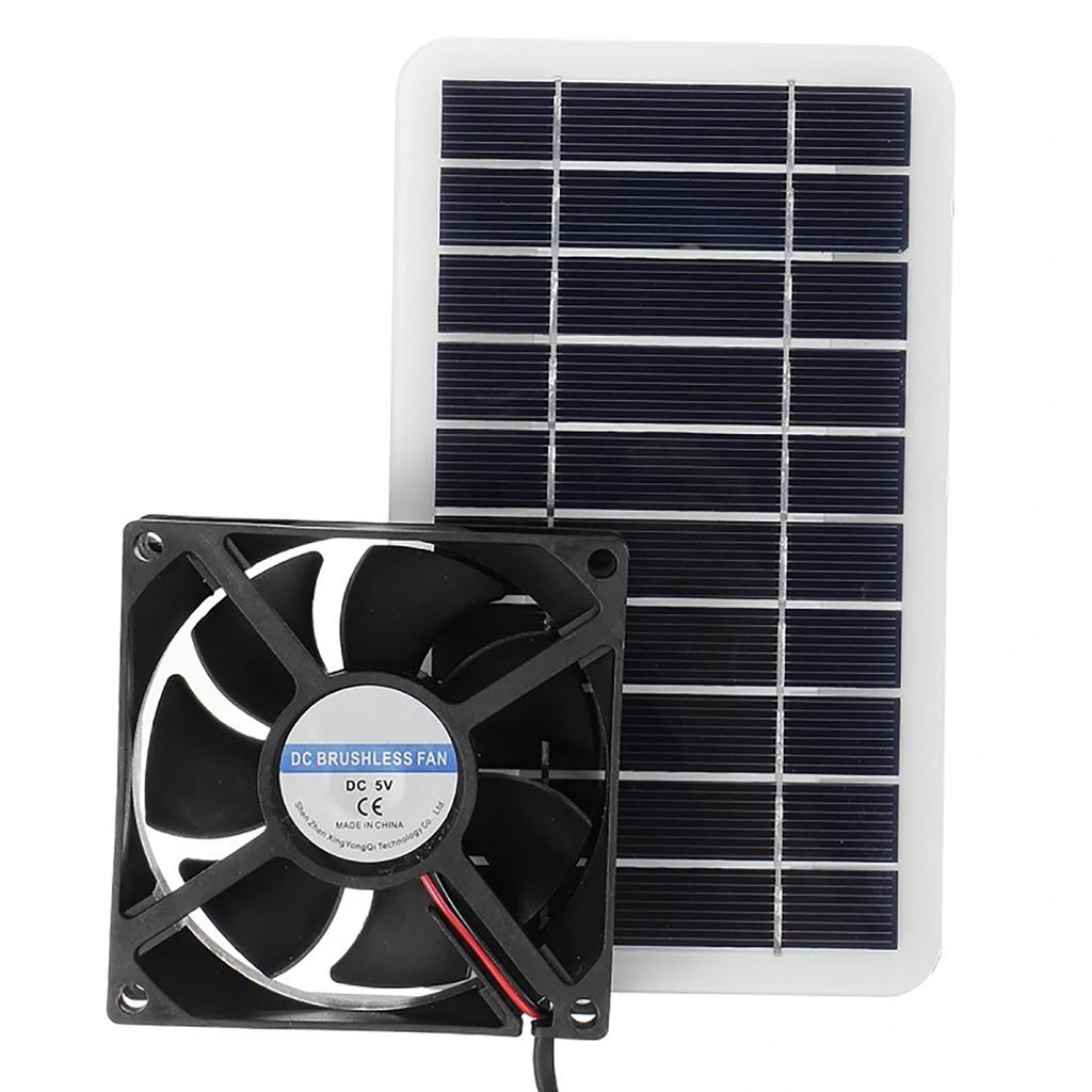 Waterproof Solar Powered Exhaust Fan, 2W Solar Panel With Exhaust Fan, Cooling Ventilation For Greenhouse, Shed, Chicken Coop, Garage, Small Space