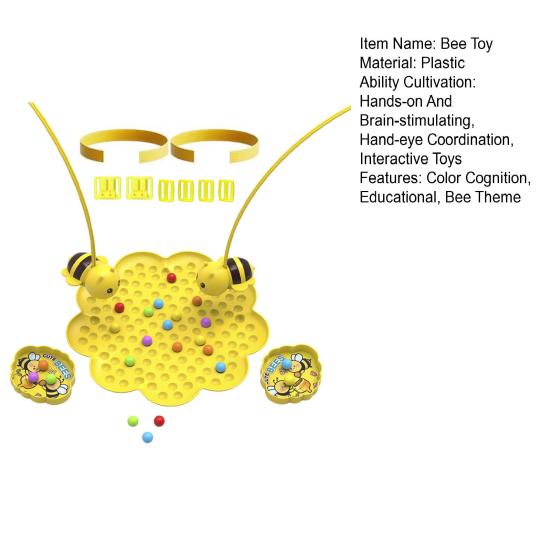 Игра на рыбалку с ловлей пчелиных бобов, настольная игра с магнитной ловлей бусин и повязкой на голову, для детей и родителей