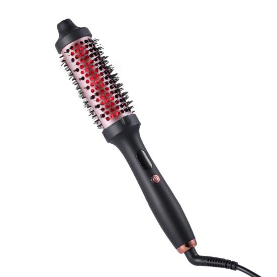 Wired Curling Brush 38MM LED Display Thermal Brush Fast Heating Negative Ion Round Brush Electric Hair Straightening Curling Wand Tools