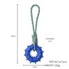 Pet TPR Teething Tug-of-war Interactive Squeak Dog Rope Toy Dog Chew Toys