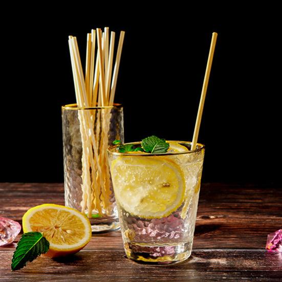 100 шт., биоразлагаемые одноразовые соломинки для бара и кухни, посуда для напитков