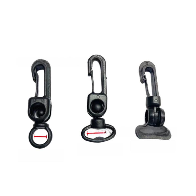 Пластиковый S-образный вращающийся крючок с двумя головками, пряжкой-собачкой и круглым крючком-косточкой