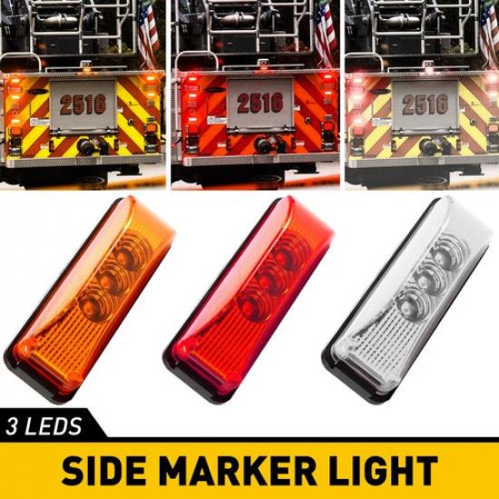 4X Amber LED Side Marker Lights RV Truck Trailer Clearance Light Waterproof EOA