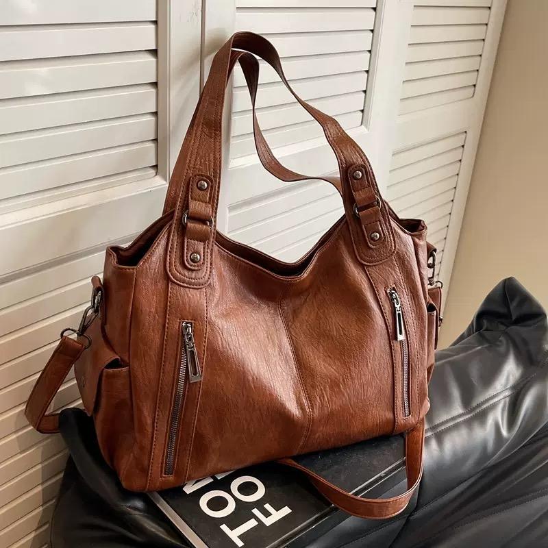 Мягкие внутренние отделения Сумки через плечо 2026 Высокое качество Контрастные цвета Сумки для женщин Модные Молния ПУ Женские сумки