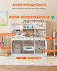Kitchen Playset Kids Pretend Cooking Play Toy 24 Piece Accessories White