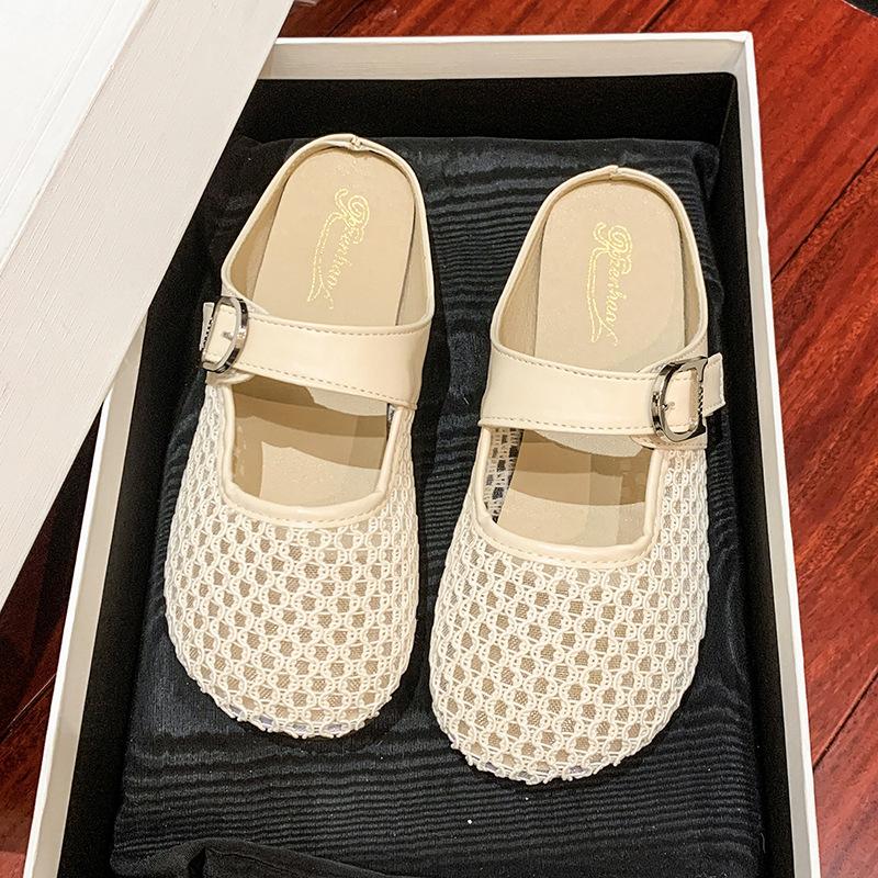 Полая голова сумки с женскими балетками Мэри Джейн, весна и лето, новые легкие и дышащие, на одном педале и полушлепанцы