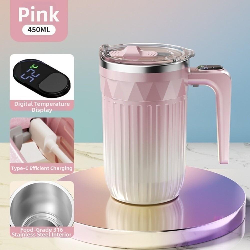 450ml Automatic Self Stirring Coffee Mug Rechargeable Espresso Cup Heating Mixer Cup Tea Drinking