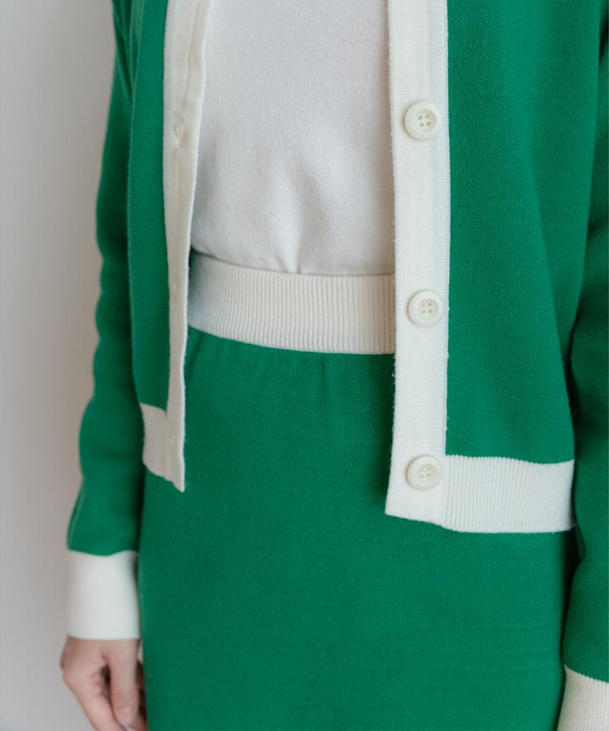Celtio Line Point Soft Knit Skirt Green