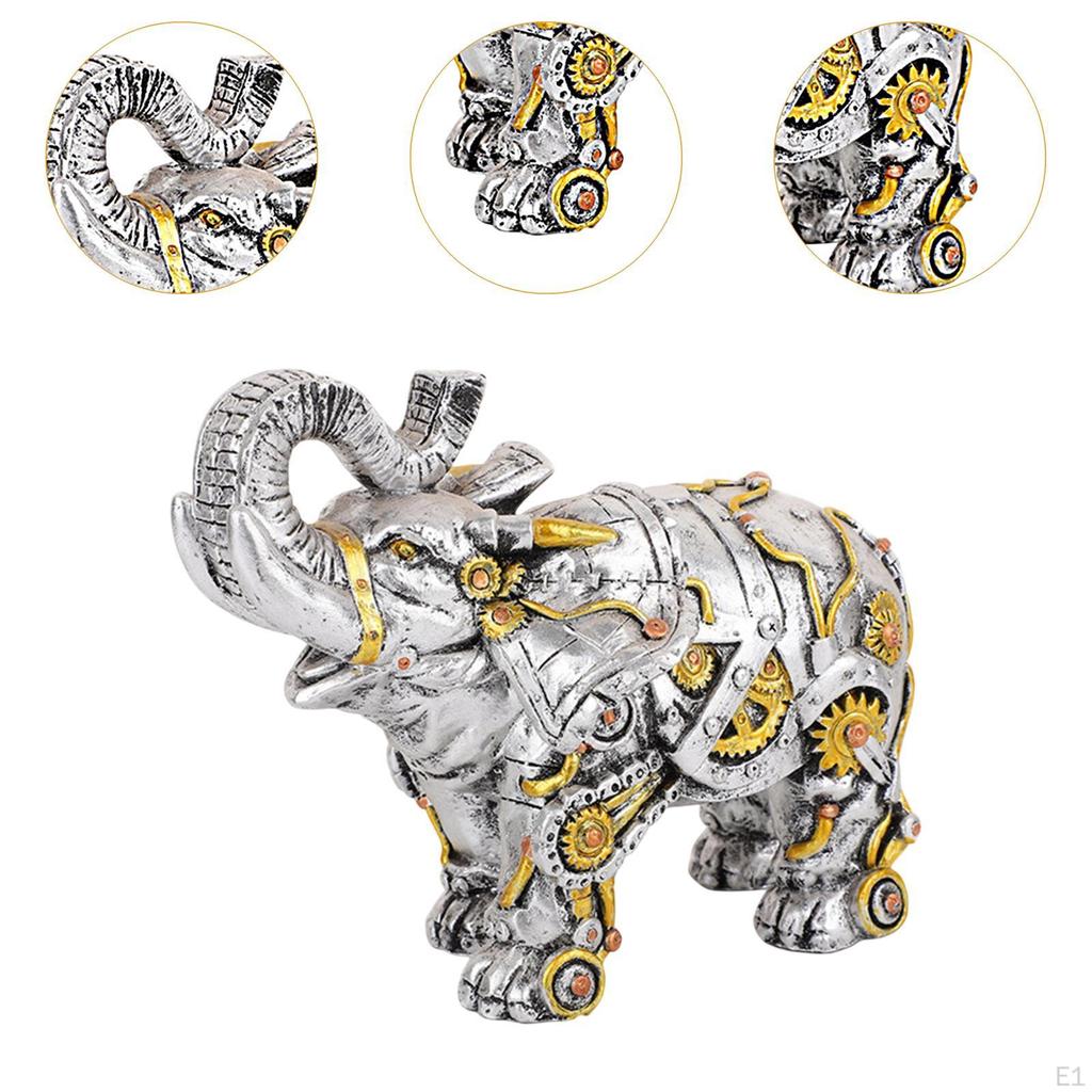 Механическая статуэтка панка, коллекционные украшения для животных, современная смоляная поделка в стиле стимпанк для входа