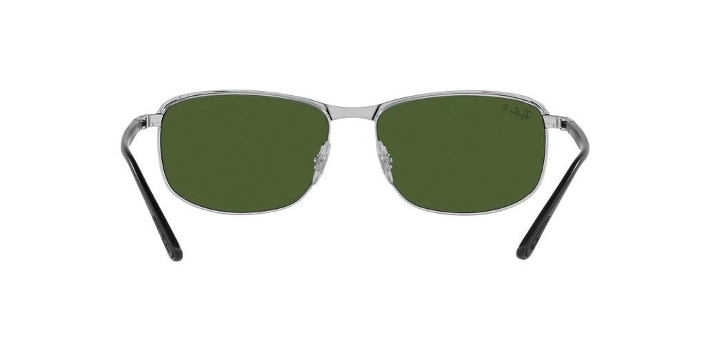 RB3671CH Sunglasses BLACK ON DARK GREEN LENS 60 Ray-Ban Men's SILVER/POLAR