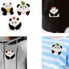3 Pcs Cartoon Panda Iron On Patches Applique Patches Animal Repair Patches Embroidery Patches for Clothes Bag Decoration