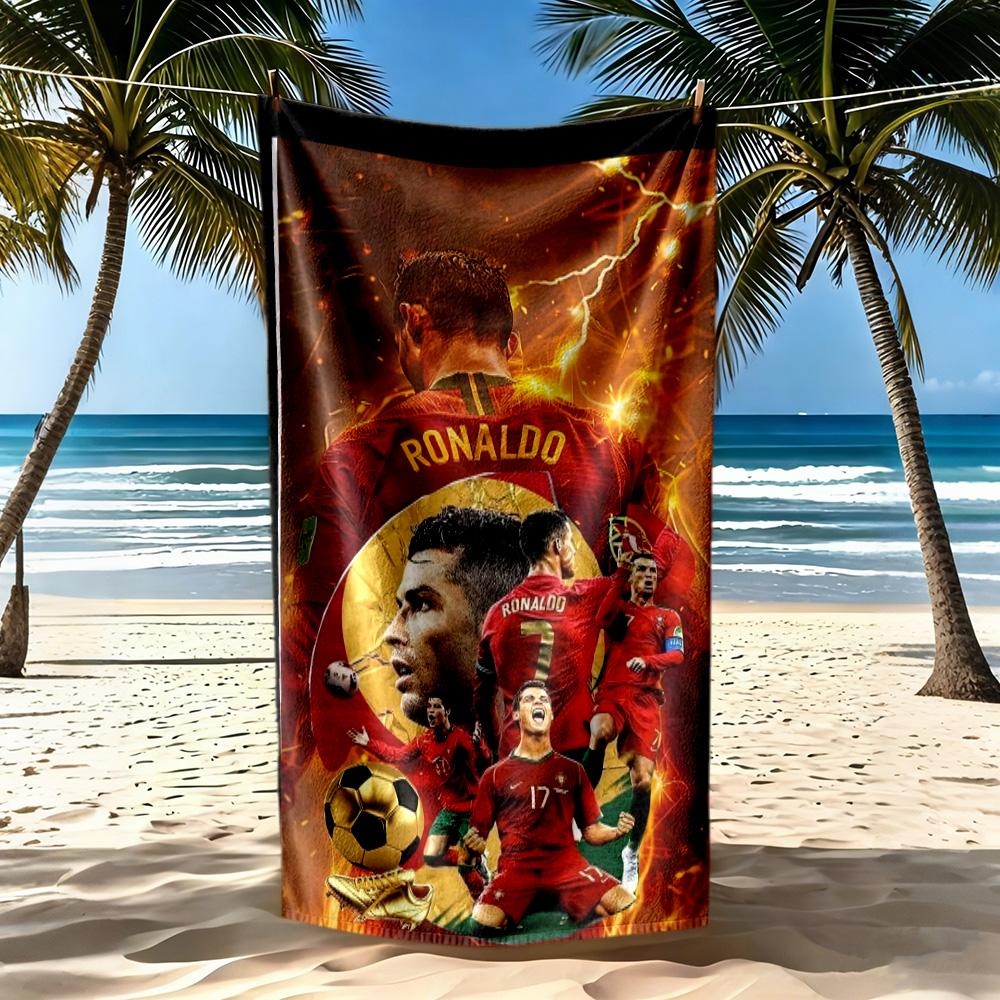 Cristiano Ronaldo Beach Towel Super Soft Microfiber Quickdry Fabric Comfortable Lightweight