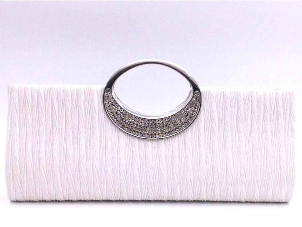 Классическая плиссированная вечерняя сумка со стразами для женщин