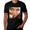 Blue Eyes Sensual Tshirt Holiday Party Tshirt For Men