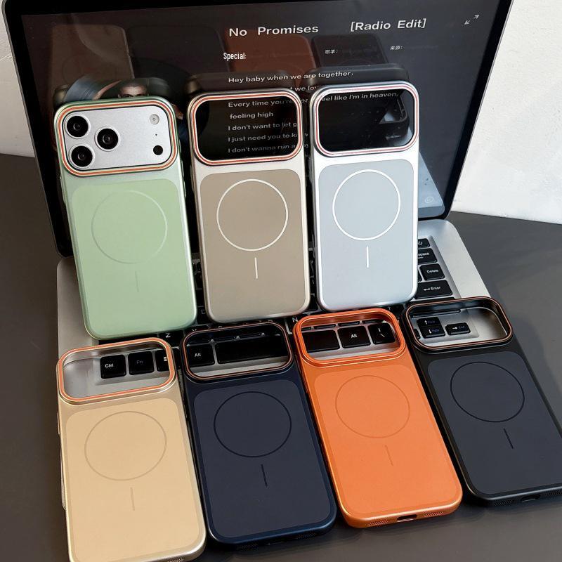 Совместимый магнитный матовый металлический защитный чехол для iPhone 17 Pro Max - Ударопрочный чехол