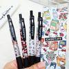 4Pcs New Sanrio  Latest Series Limited Gel Pen Cartoon Quick Dry Pen Black 0.5Mm Student Stationery Office Supplies