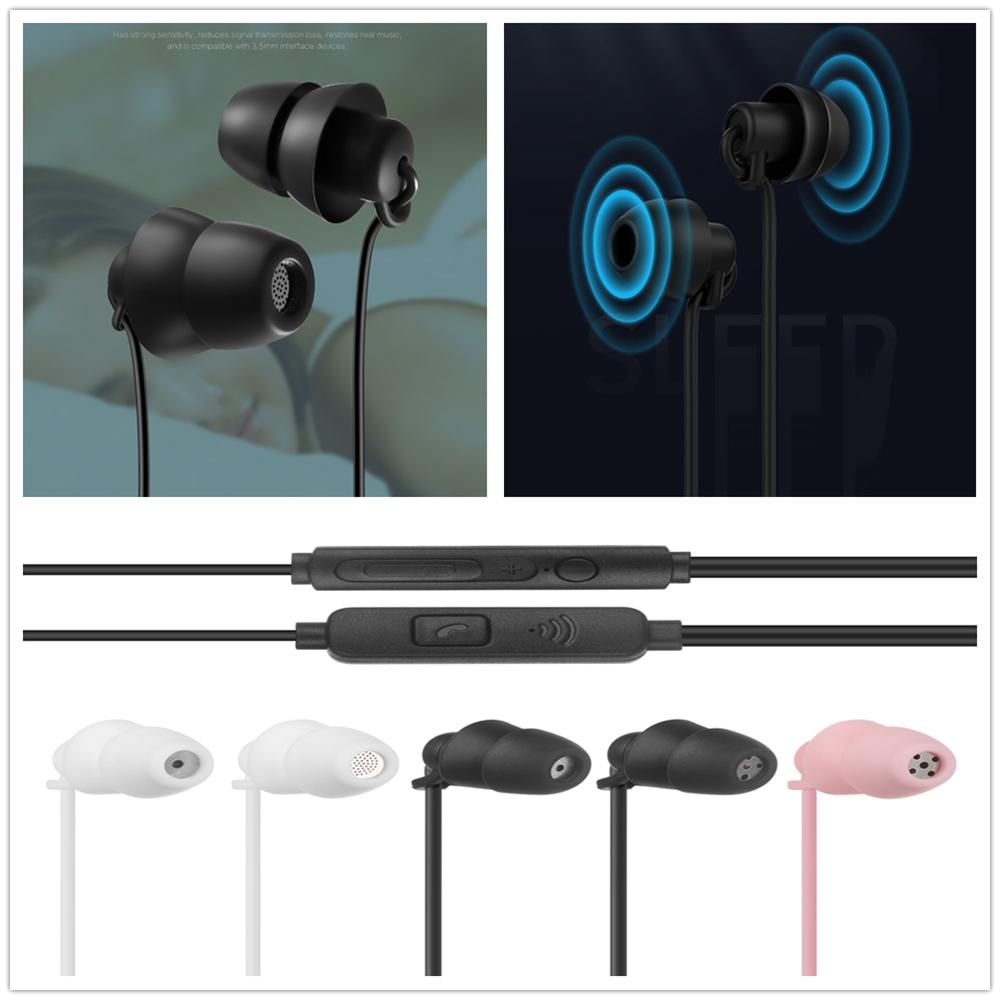 3.5mm Silica Gel Noise Reduction Earphones In-Ear Headset Sleep Headphones Noise Reduction