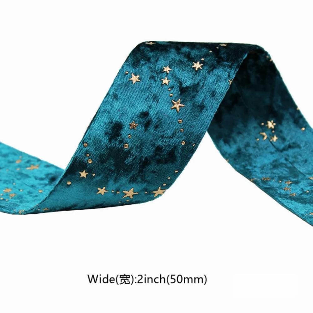 Горячее тиснение Подарочная упаковка Мягкая текстура Ленты для рукоделия Двусторонние бархатные ленты Элегантный свадебный декор для проектов своими руками