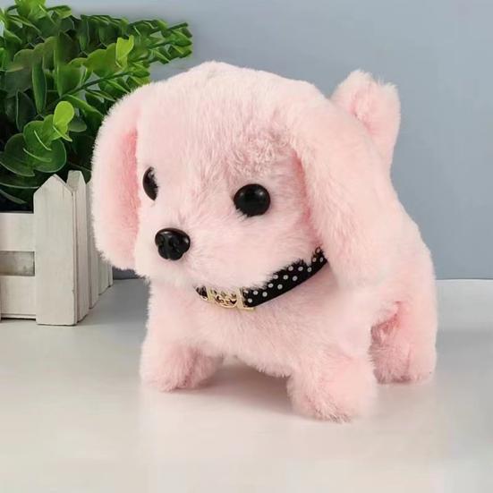 Electric Plush Dog Toy Baby Tummy Time Interactive Barking Tail Wagging Walking Puppy Toy Early Education Crawling Animal