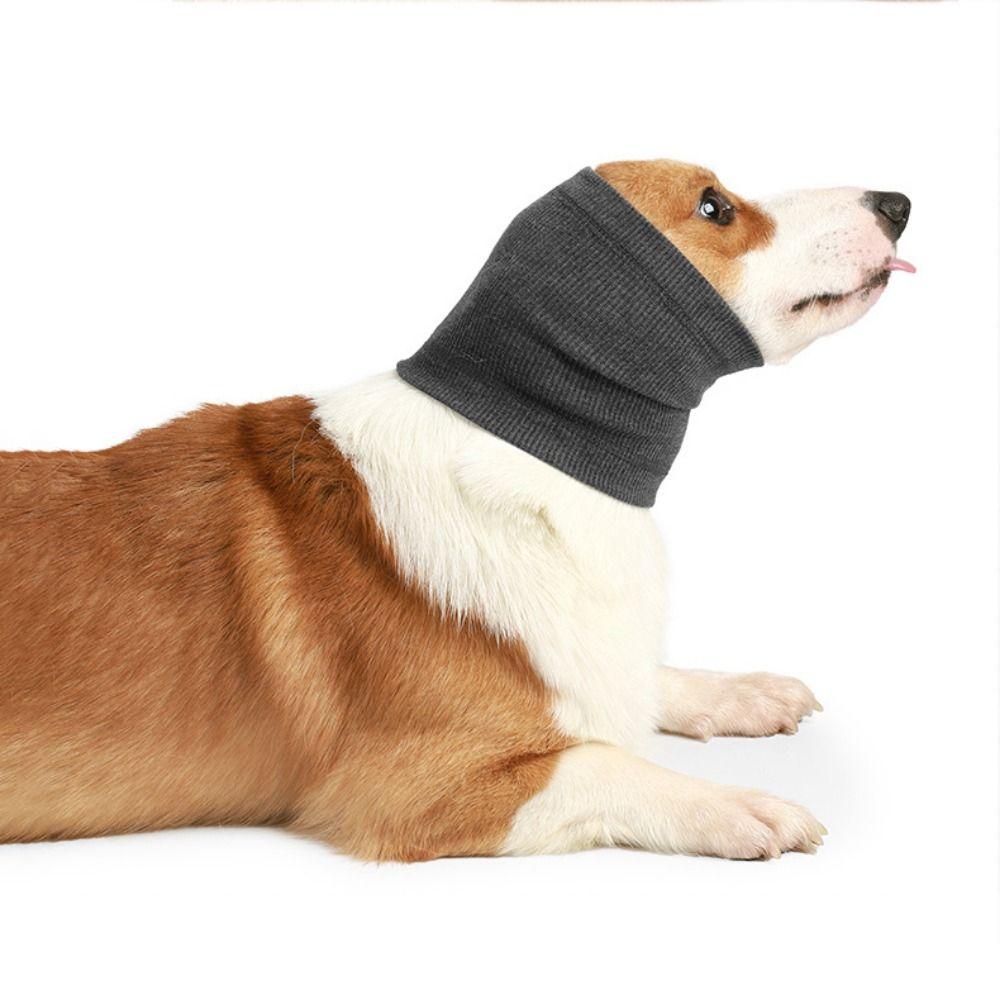 Elastic Dog Soothing Head Cover Noise-Proof Dog Head Sleeve  for Prevent Barking