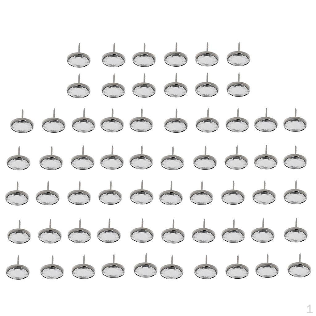50pcs 20/22mm Crystal Sofa Headboard Buttons Nail Upholstery DIY Decoration