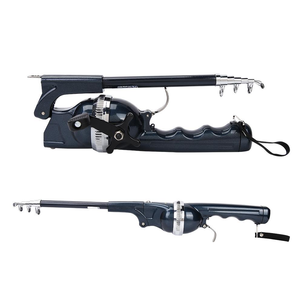 Telescopic Fishing Rod Reel Combo, Portable Casting Lure Tackle, Foldable Ergonomic Grip for Travel Fishing
