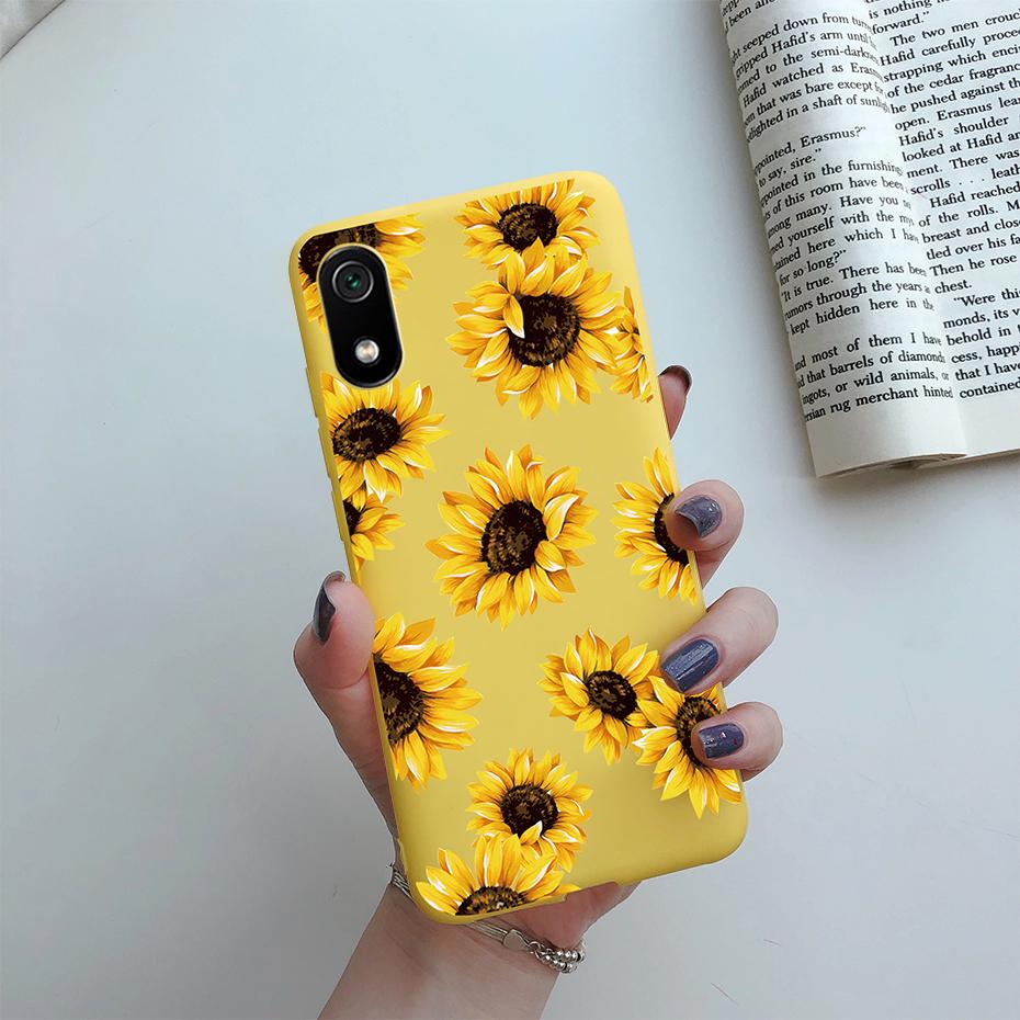 For Xiaomi Redmi 7A Case Daisy Sunflower Painted Soft Silicon Phone Back Cover Cases For Xiaomi Redmi 7A 7 A Redmi7A Case Fundas