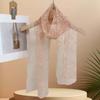Дышащий Вышитый Цветочный Шарф Шелковое Кружево Тонкий Платок Длинный Хиджаб Шарф Декор для Шеи