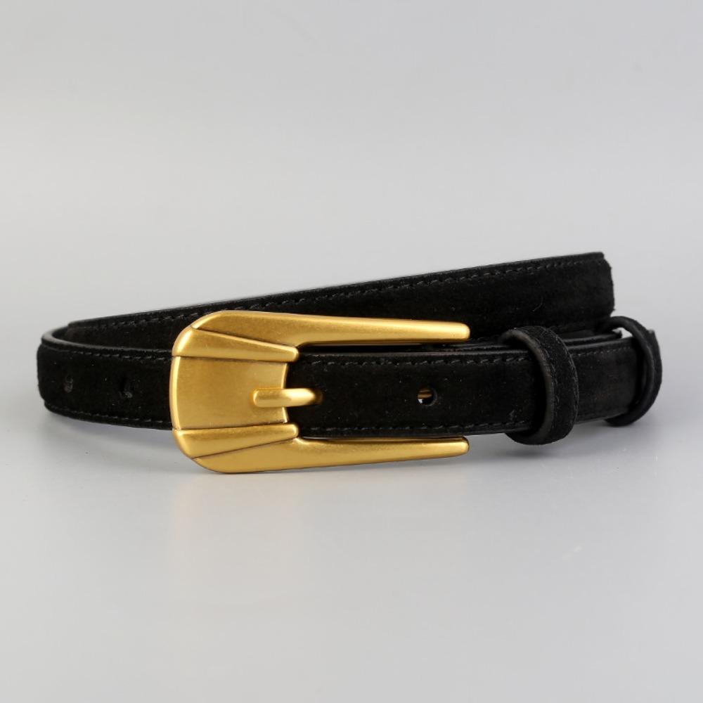 Однотонный Тонкий Пояс на Талию Замшевый Декоративный Пояс Модный Ковбойский Пояс для Женской Юбки Джинсов