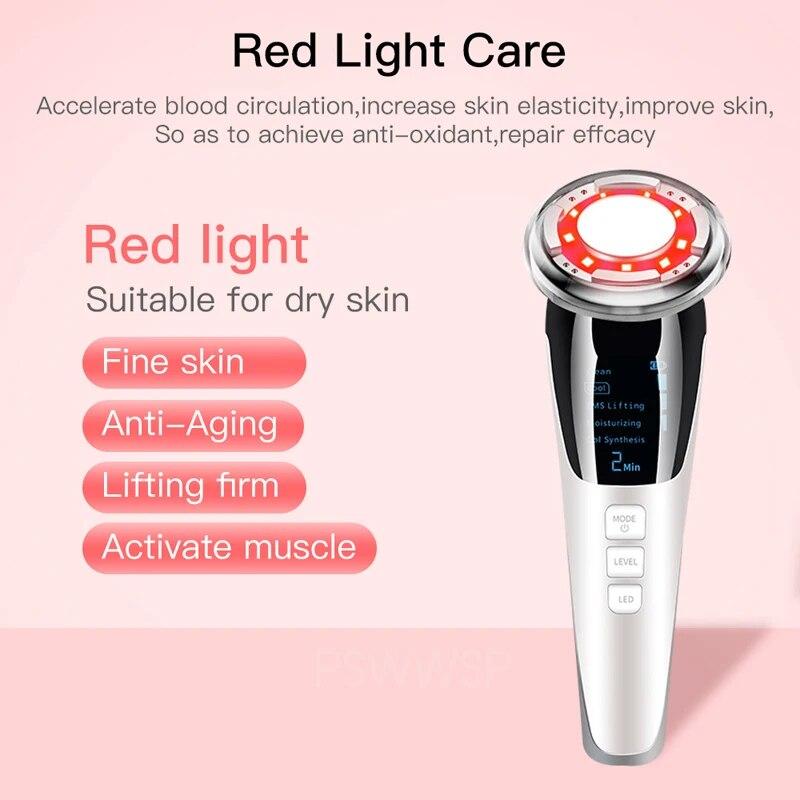 EMS Facial Massager Micro Current Face Lifting Device Skin Tighten Machine Wrinkle Removal Hot Cool Face Skin Care Beauty Device
