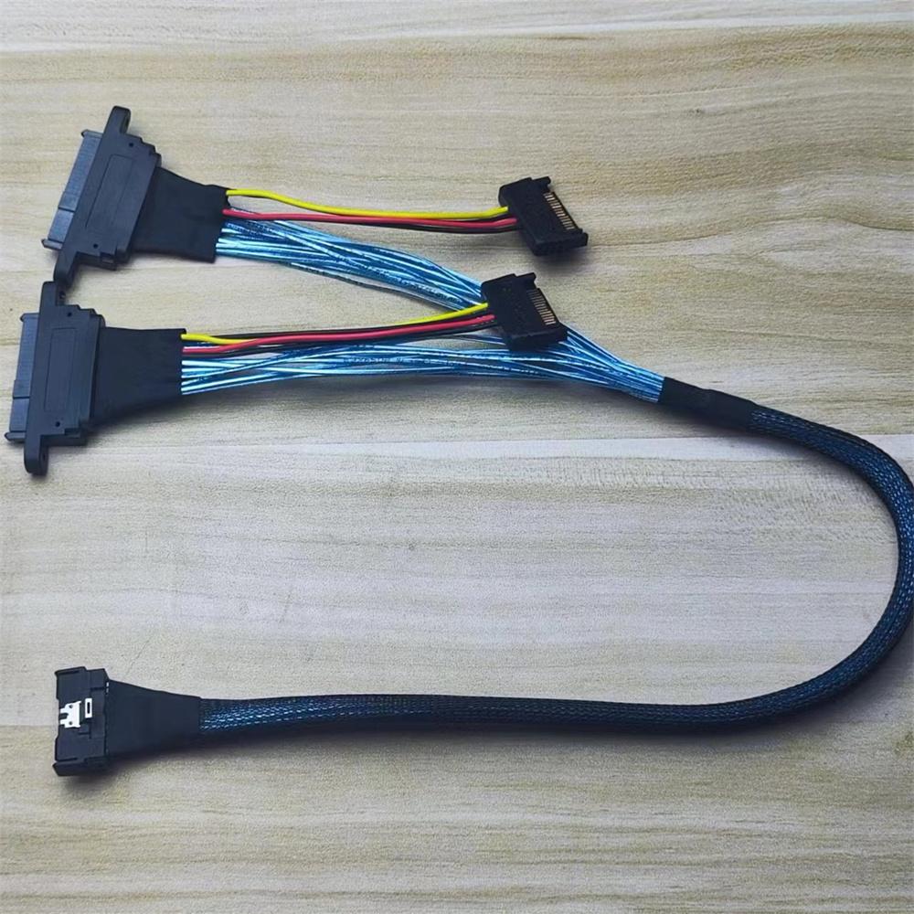 Slim Sas Sff-8654 Mcio 8I To Sff-8639 U.2 U2 Solid-State Drive Data Cable 70Cm