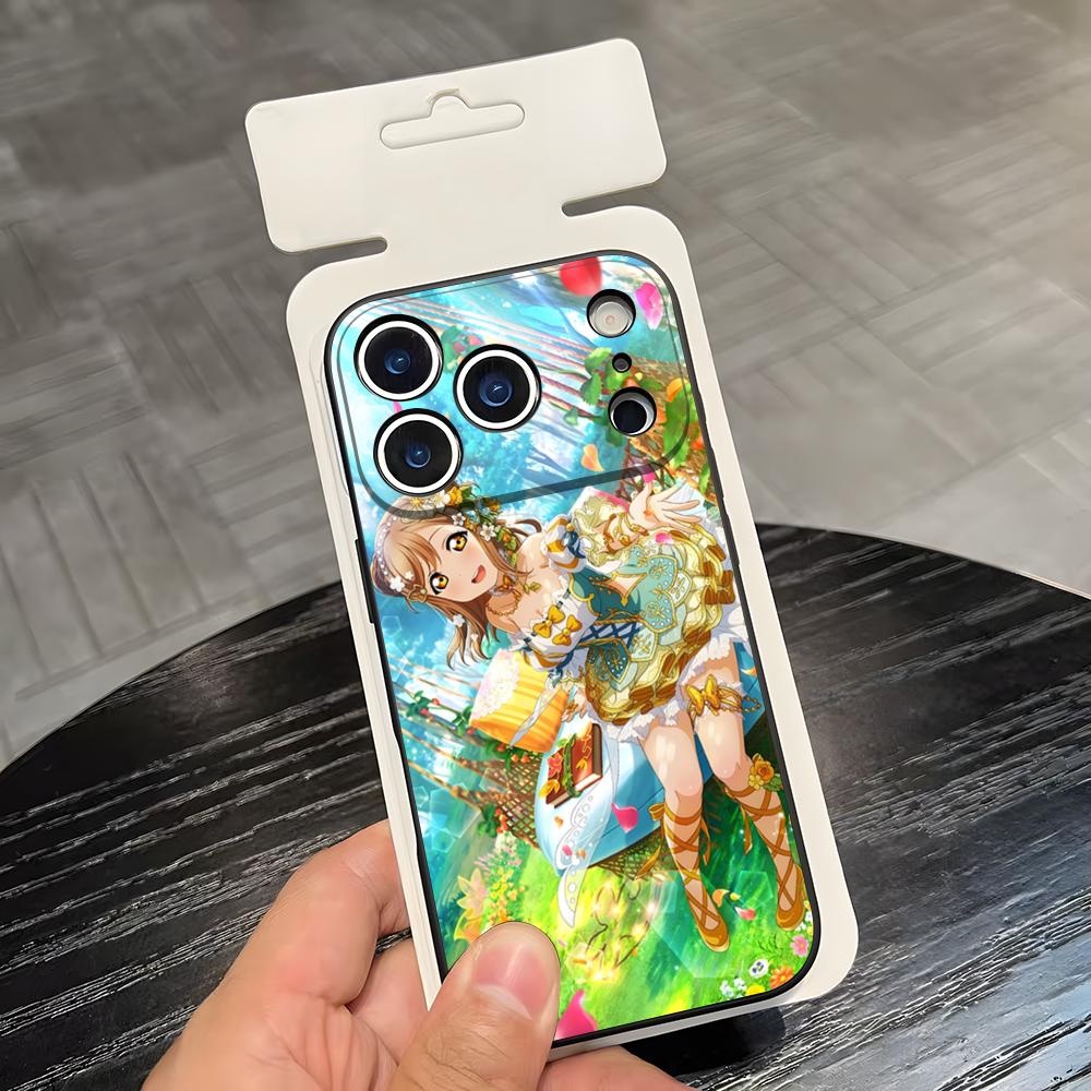 Чехол для телефона с аниме Love Live Для IPhone 17 Air 16 E Pro Max 15 14 13 Mini 12 Pro 11 Max Plus Черный Мягкий Чехол
