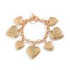 Stereoscopic Metal Heart Bracelet Elegant Vintage Jewelry Temperament Heart Pendant Necklace  Daily
