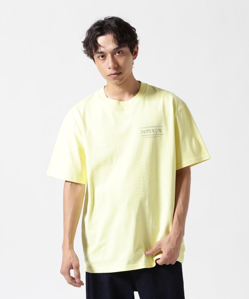 AVIREX SIGN T-SHIRT (WEB&DEPOT Exclusive) Men's XL Lemon 783-5134082