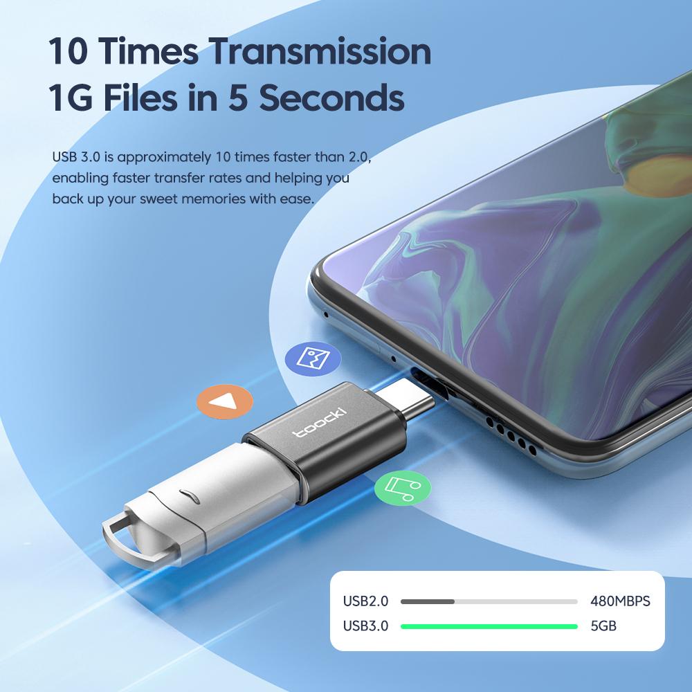 Toocki OTG USB 3,0 к адаптеру типа C Micro к типу C «папа» к USB 2,0 «мама» конвертер для Macbook Xiaomi Samsung разъем OTG
