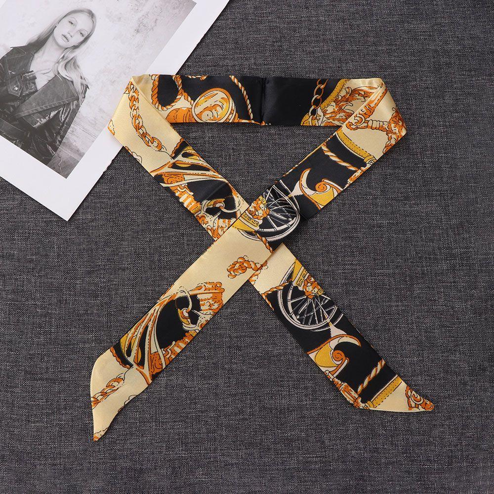 Girls Wrist/Waistband Hairband Small Silk Scarf Decor Ribbon Scarf Neck Scarf Handbag Handle Ribbon