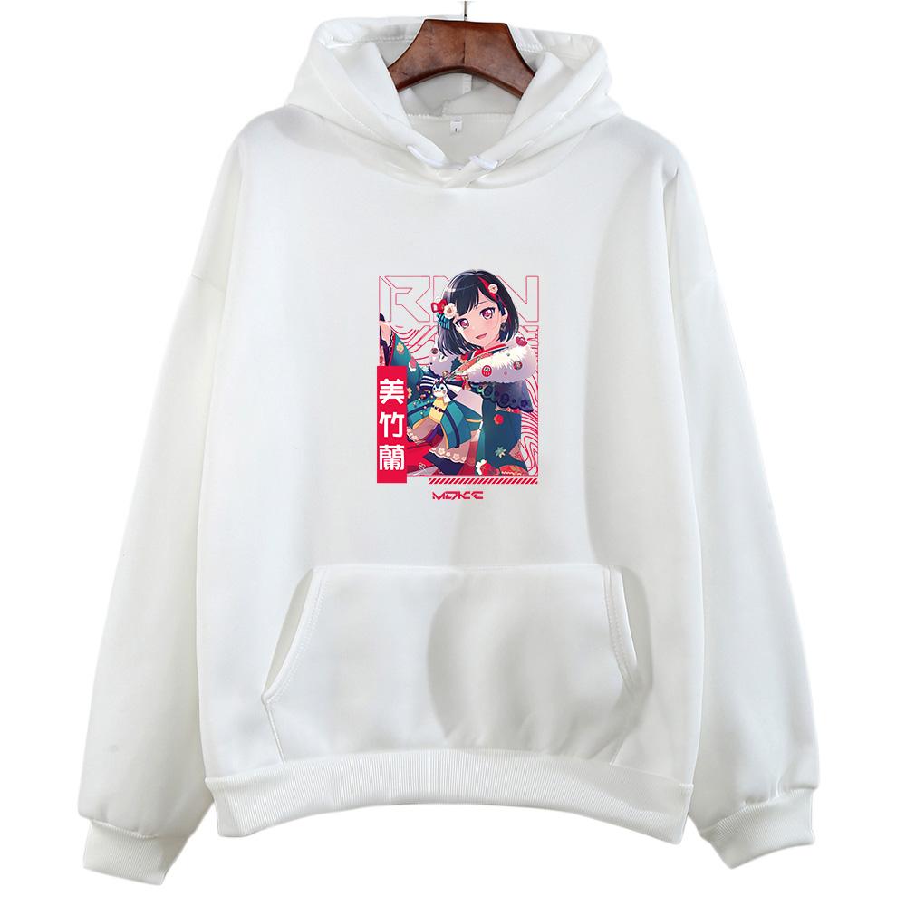 BanGG Dream Ran Mitake Graphic Sweatshirts Popular Character Print Clothes Women Cute Aesthetic Anime Hoodie Autumn Fashion Tops