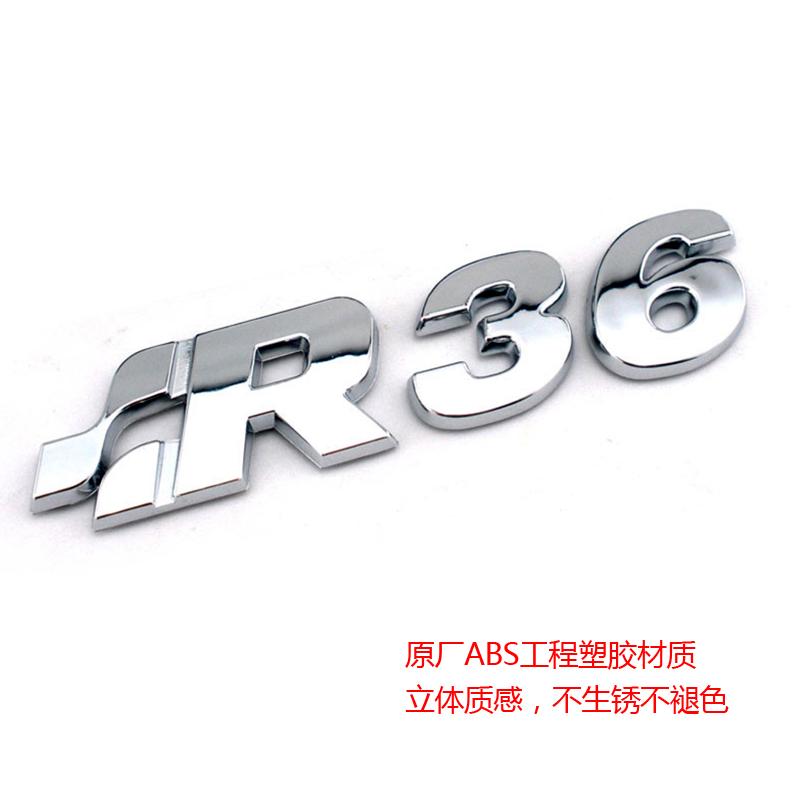 RUNTB1 Plastic Chrome MK Golf R36 Logo front grill Rear Boot Tailgate Badge for VW GOLF R 3.6L V6 GTI TDI R36 Emblem
