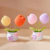 Artificial Crocheted Flower Tulips Sunflowers Handmade DIY Photography Props Puff Flower