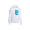 Adidas Худи с логотипом на молнии до половины, с длинным рукавом и нагрудным карманом, мужской свитшот белый HL3859