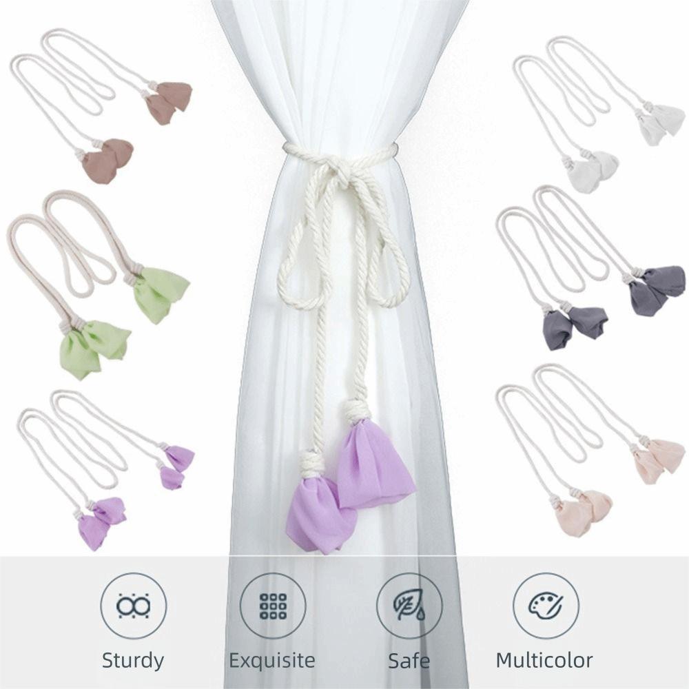 2PCS Minimalist Tulip Curtain Straps Elegant Curtains Tie Rope Trendy Curtain Buckle Office