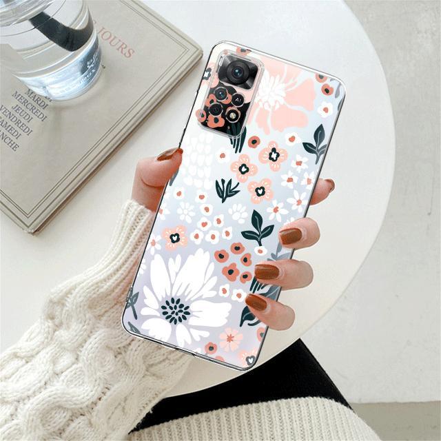 Прозрачный чехол для телефона с цветочным ромашкой для Xiaomi Redmi Note 12 7 8 9 8t 11t 8 10 Pro 9s 10s 11 11s для Mi 9a 9 9c 9t 10 10c K40