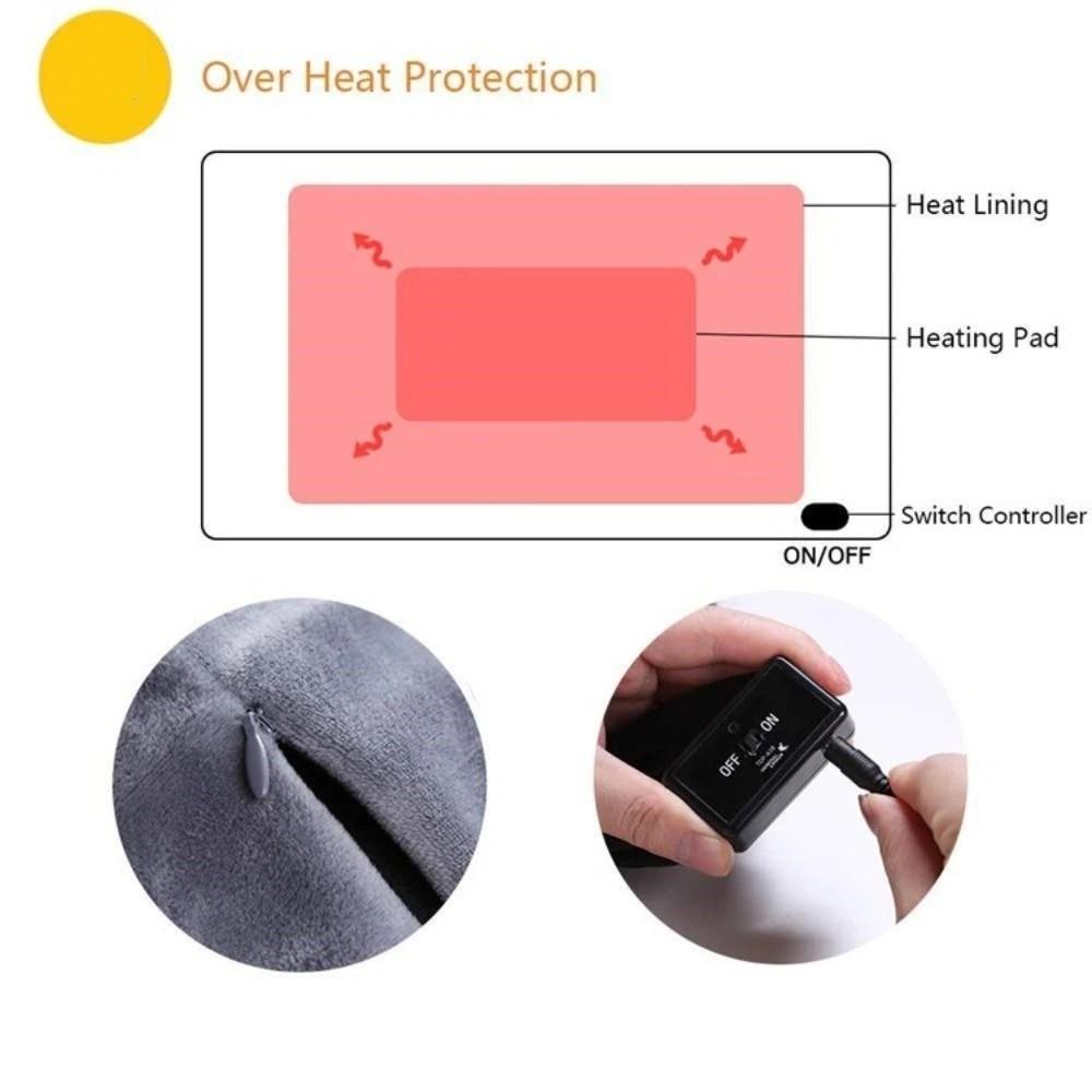 USB Electric Heated Blanket Quick Heating Heating Blanket Portable Knee Pads Winter Supplies