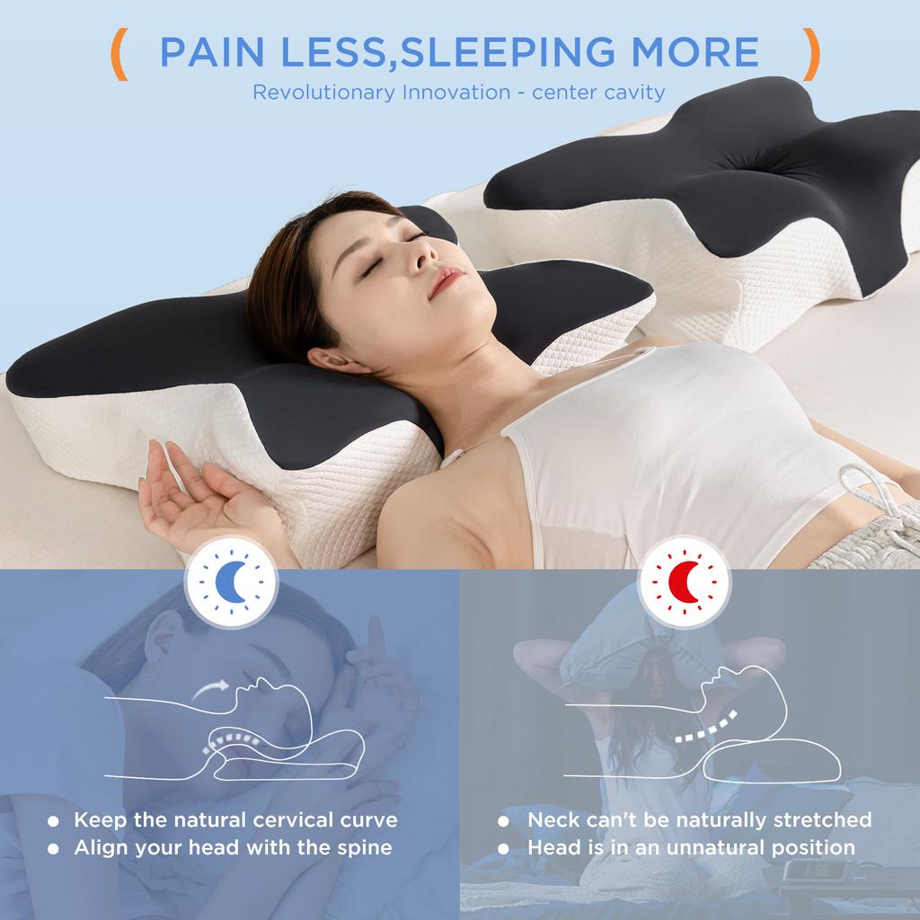 1 шт. подушка из пены с эффектом памяти, ортопедическая в форме бабочки, защита шеи, мягкие подушки для здоровья, медленно восстанавливающиеся подушки для шеи для взрослых